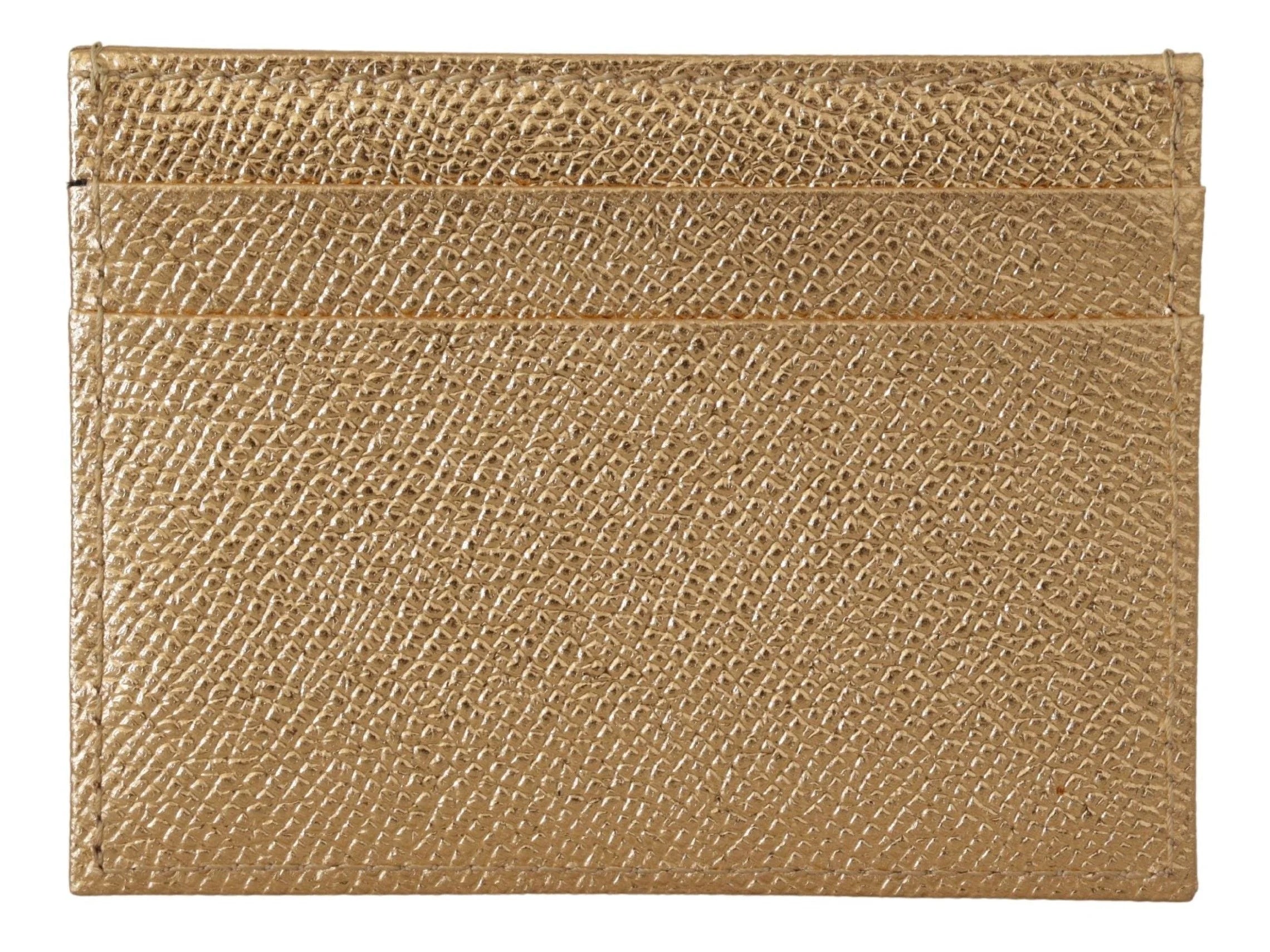 Dolce & Gabbana Gold Leather #DGLovesLondon Women Cardholder Case Wallet - Card Cases