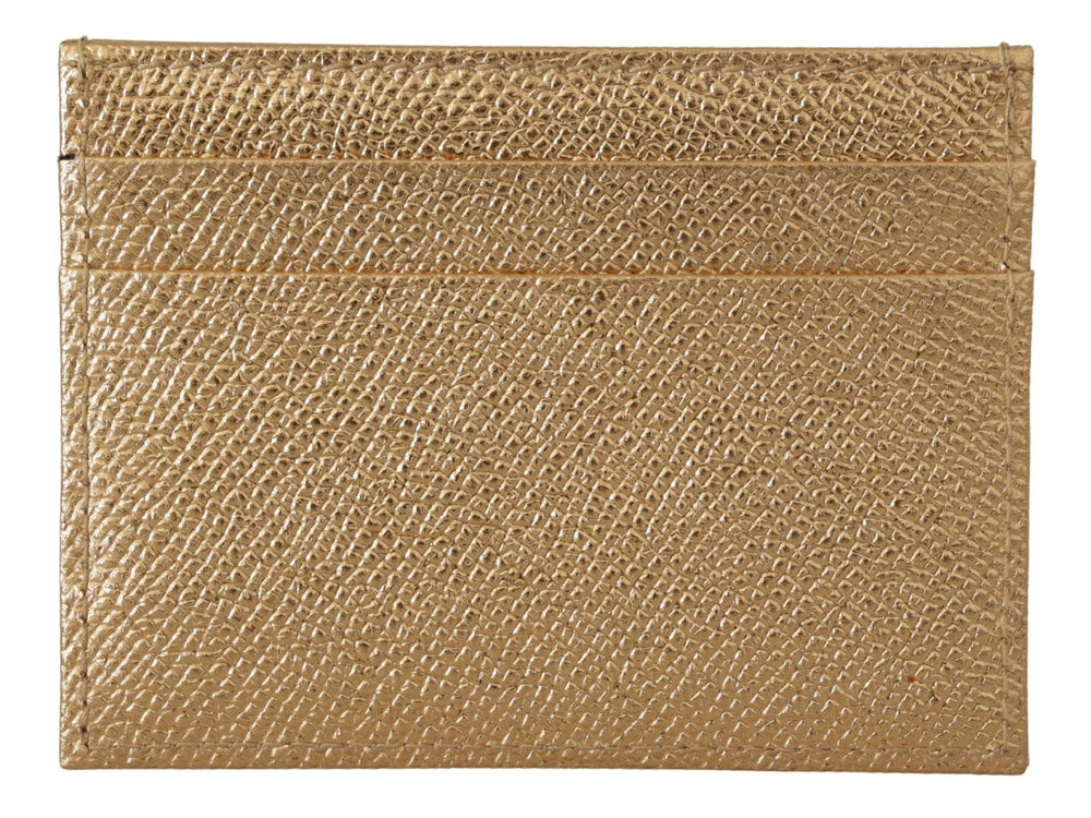 Dolce & Gabbana Gold Leather #DGLovesLondon Women Cardholder Case Wallet - Card Cases