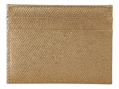 Dolce & Gabbana Gold Leather #DGLovesLondon Women Cardholder Case Wallet - Card Cases