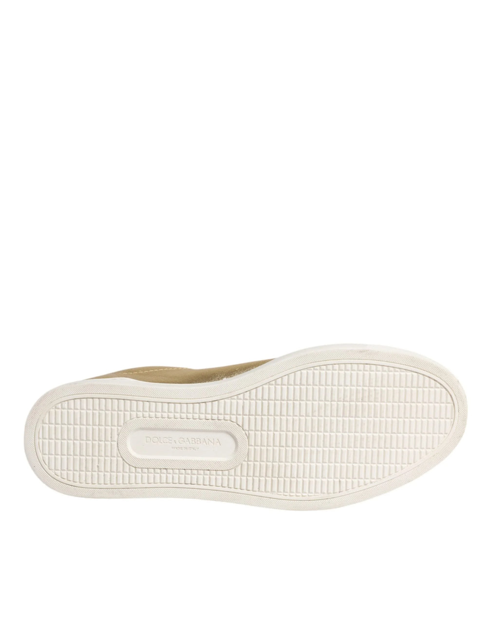 Dolce & Gabbana Gold Leather Logo London Men Sneakers Shoes - EU41.5/US8.5 - Sneakers