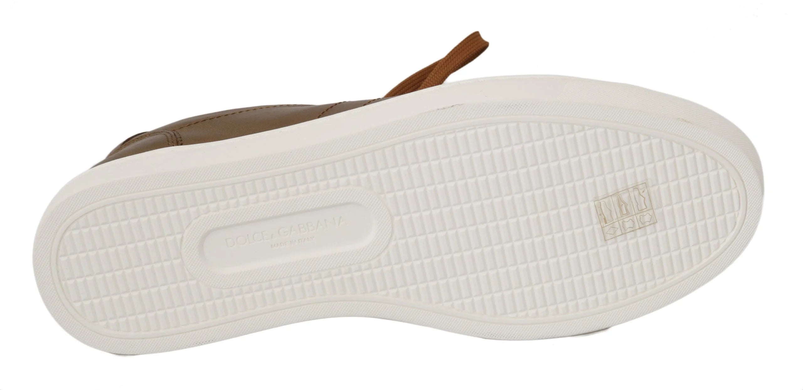 Dolce & Gabbana Gold Leather Mens Casual Sneakers - EU39/US6 - Sneakers