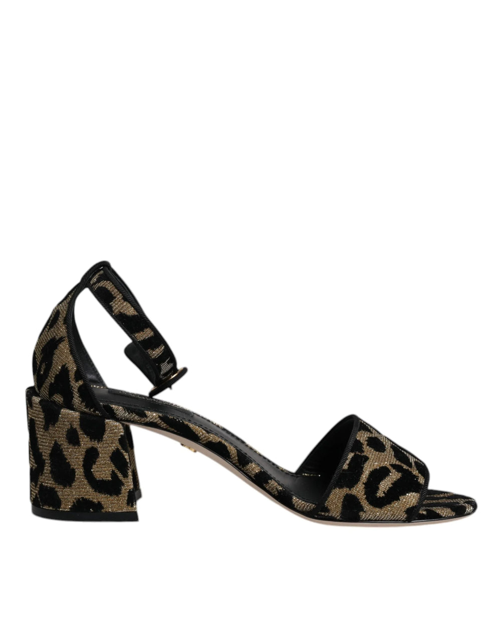 Dolce & Gabbana Gold Leopard Ankle Strap Heels Sandals Shoes - EU36.5/US6 - Sandals