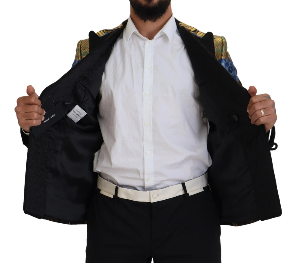 Dolce & Gabbana Gold Lurex Double Breasted Jacket Blazer - IT46 | S