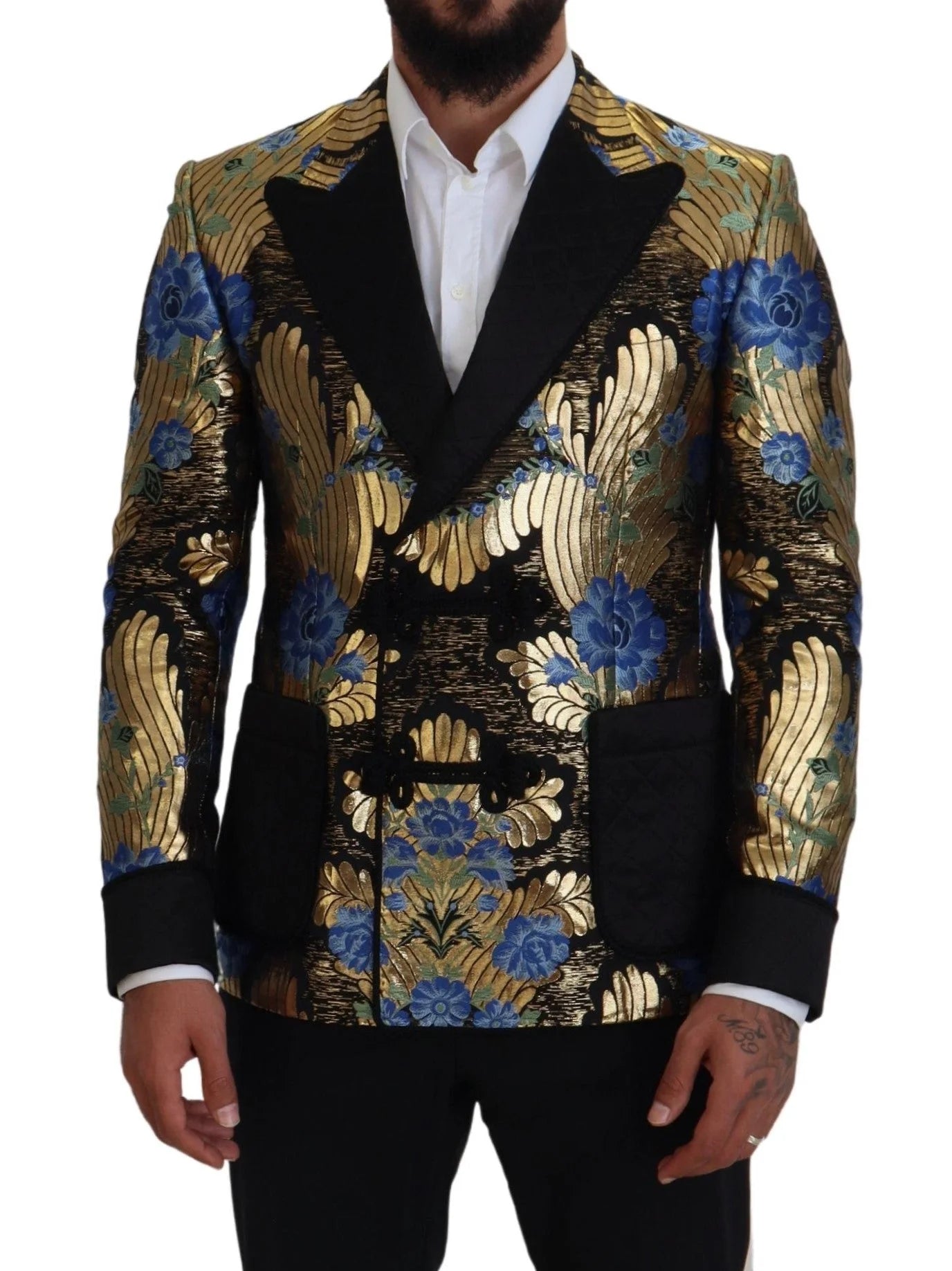 Dolce & Gabbana Gold Lurex Double Breasted Jacket Blazer - Sport Jackets