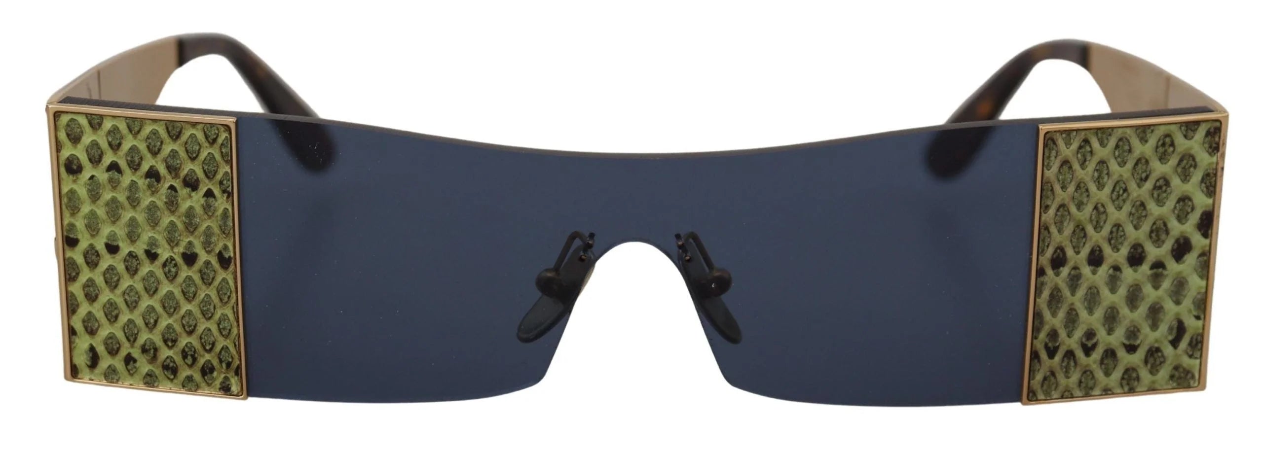 Dolce & Gabbana Gold Metal Rectangle Shades DG2263 Sunglasses - Sunglasses