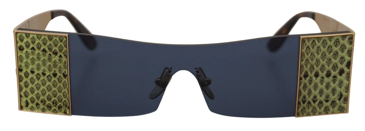 Dolce & Gabbana Gold Metal Rectangle Shades DG2263 Sunglasses - Sunglasses