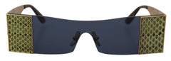 Dolce & Gabbana Gold Metal Rectangle Shades DG2263 Sunglasses - Sunglasses