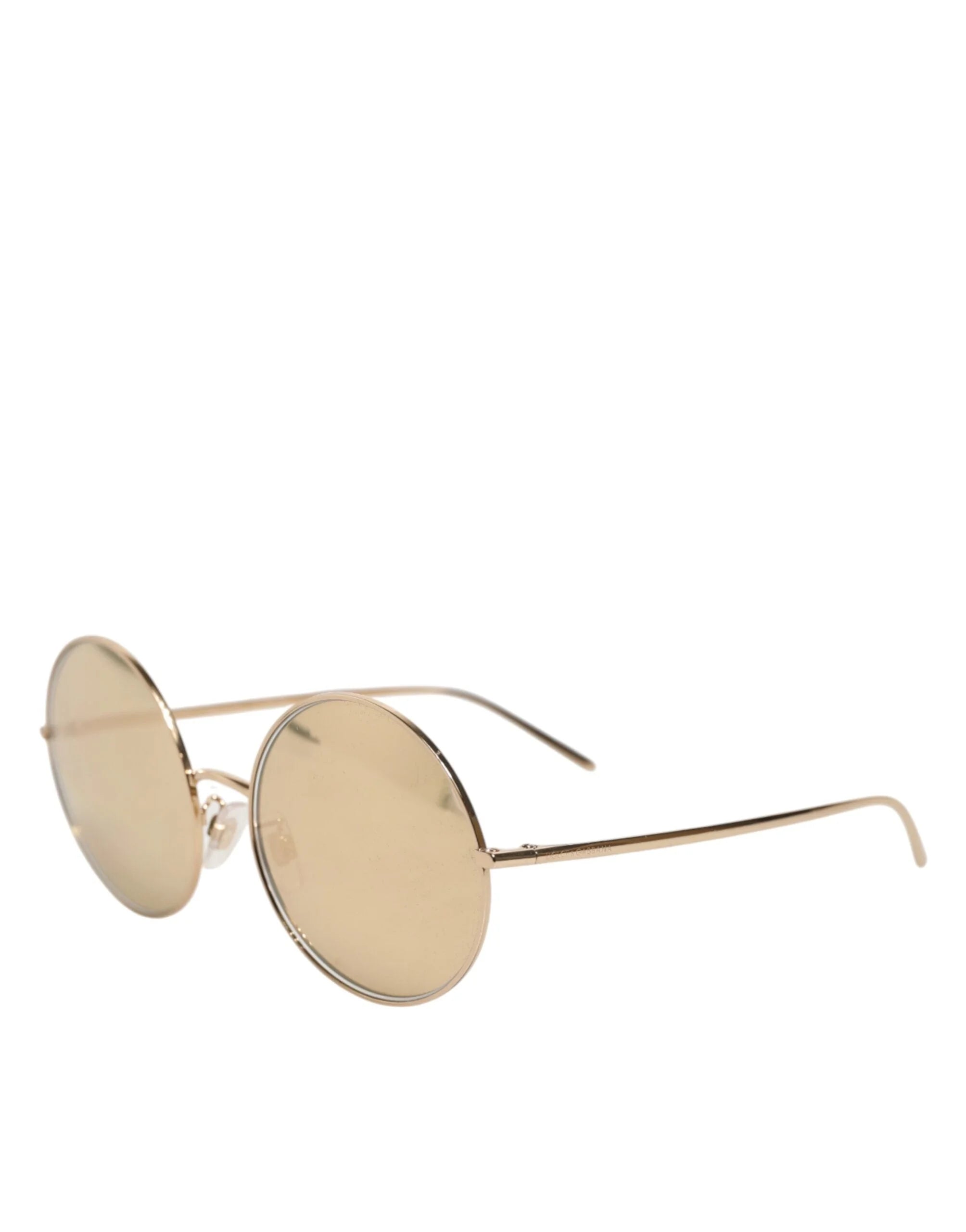 Dolce & Gabbana Gold Metal Round Shades Eyewear Sunglasses - Sunglasses