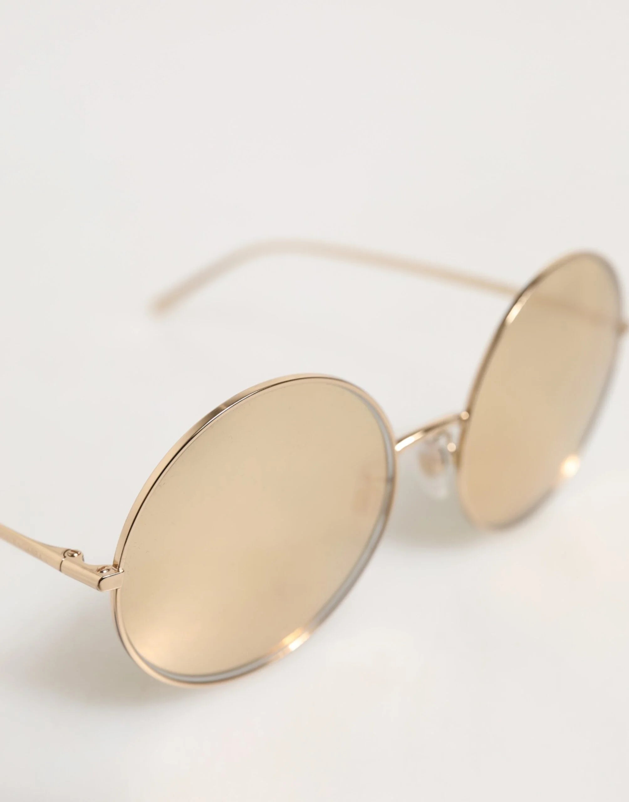 Dolce & Gabbana Gold Metal Round Shades Eyewear Sunglasses - Sunglasses
