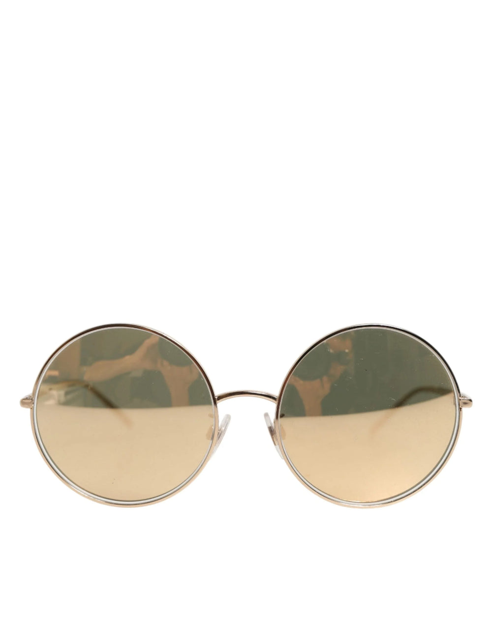Dolce & Gabbana Gold Metal Round Shades Eyewear Sunglasses - Sunglasses