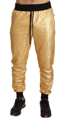 Dolce & Gabbana Gold Pig Of The Year Cotton Trousers Pants - IT48 | M - Sweatpants