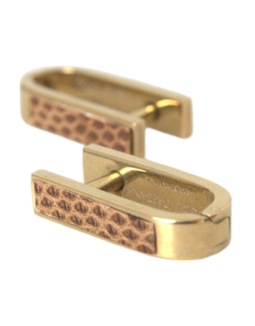 Dolce & Gabbana Gold Plated Metal Brass Pin Men Cufflinks - Cufflinks