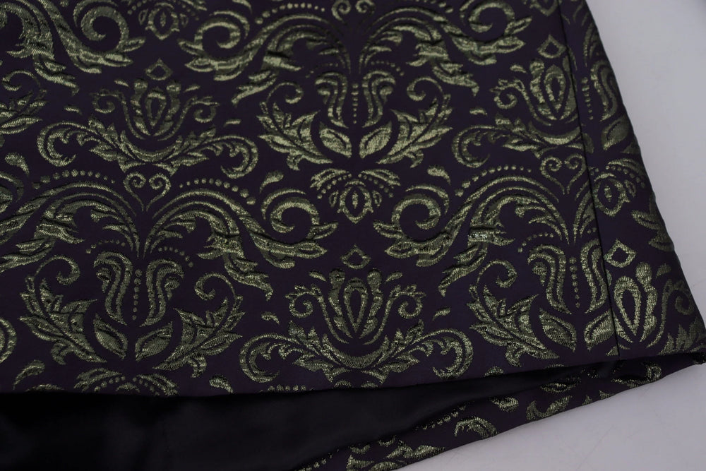 Dolce & Gabbana Gold Purple Baroque Jacket Blazer Robe - Sport Jackets