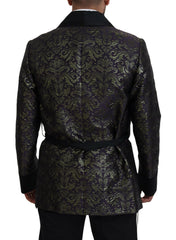 Dolce & Gabbana Gold Purple Baroque Jacket Blazer Robe - Sport Jackets