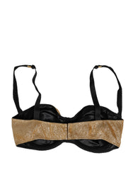 Dolce & Gabbana Gold Semi-Pad Underwire Balconette Bra Underwear - IT4 | L