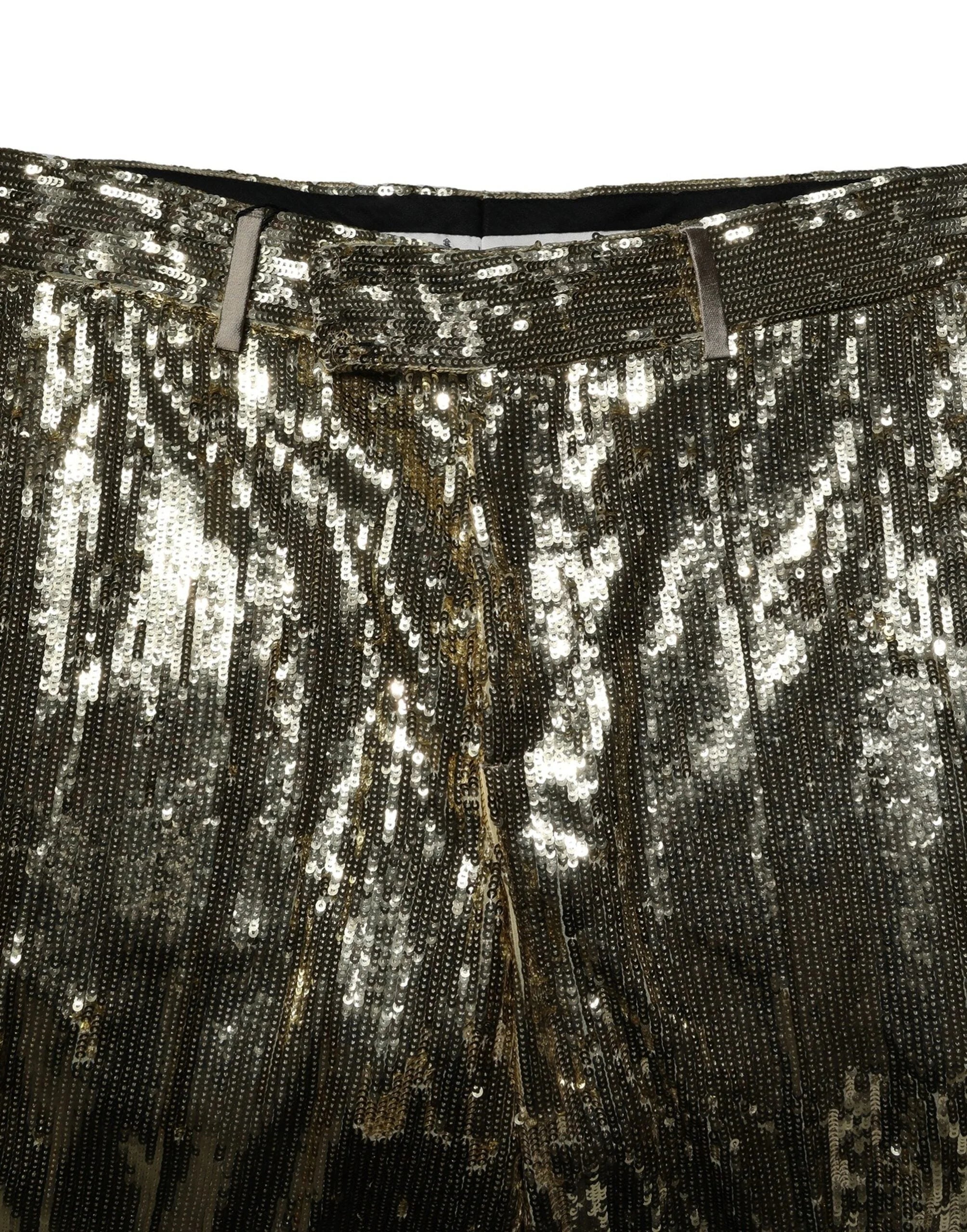 Dolce & Gabbana Gold Sequin Polyester Embellished Bermuda Shorts - IT44 | XS
