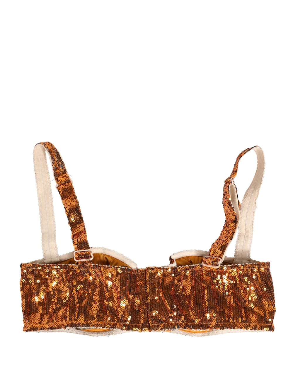 Dolce & Gabbana Guldfarvet Sequined Nyon Balconette BH Undertøj - IT2 | S