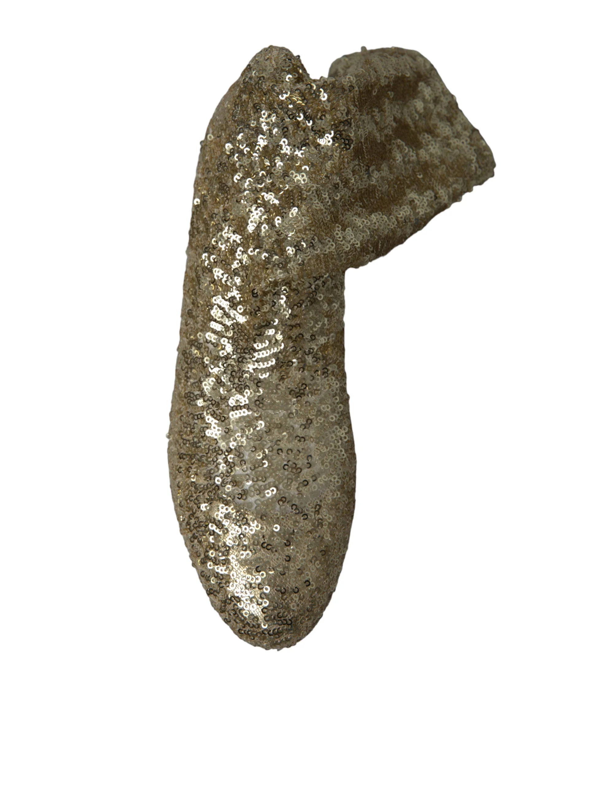 Dolce & Gabbana Gold Sequined Short Boots Stretch Shoes - Boots
