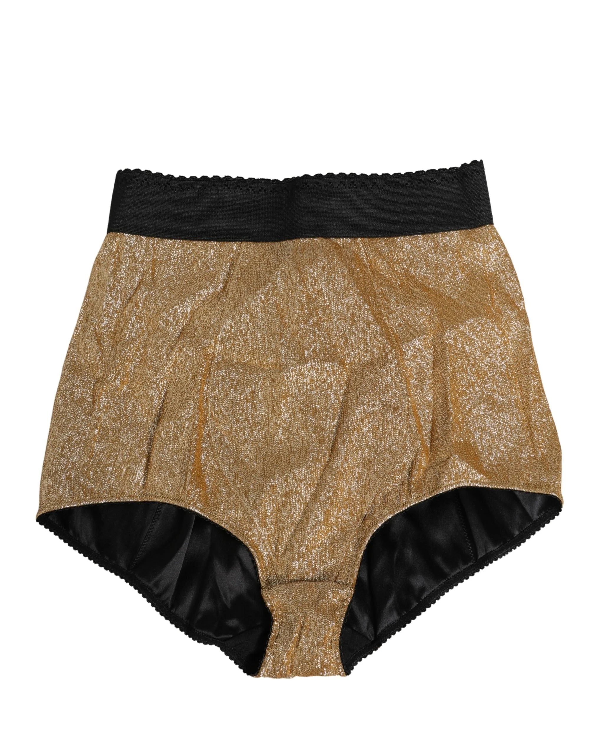Dolce & Gabbana Gold Silk Blend High Waist Girdle Panty Underwear - IT3 | M