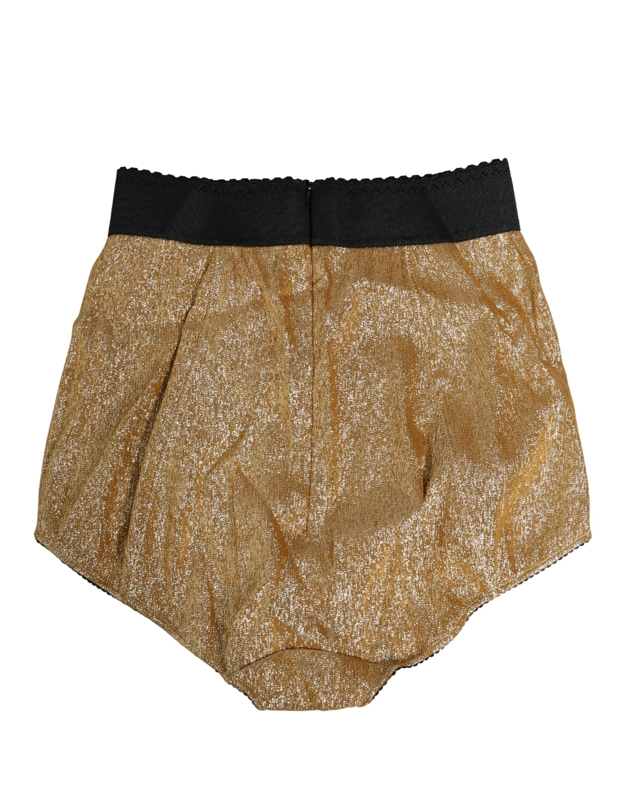 Dolce & Gabbana Gold Silk Blend High Waist Girdle Panty Underwear - IT3 | M