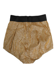 Dolce & Gabbana Gold Silk Blend High Waist Girdle Panty Underwear - IT3 | M