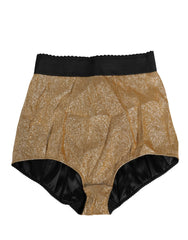 Dolce & Gabbana Gold Silk Blend High Waist Girdle Panty Underwear - IT3 | M