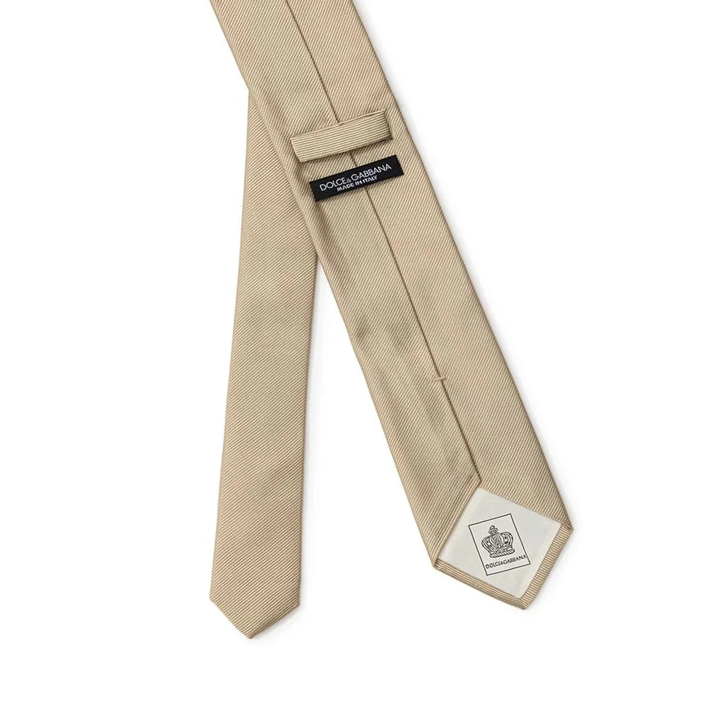 Dolce & Gabbana Gold Silk Ties & Bowty - 6 cm - Neckties