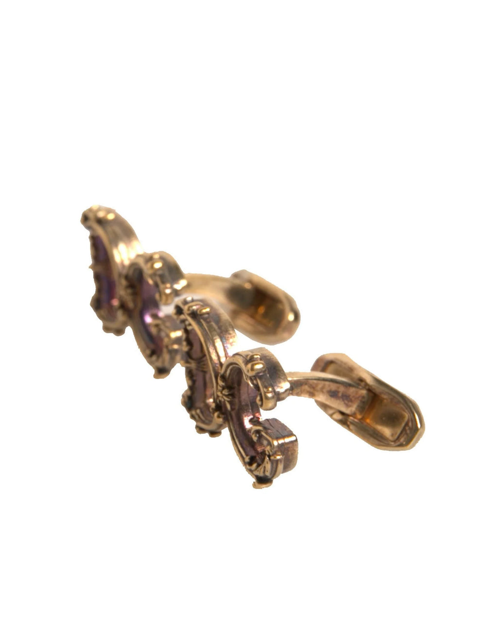 Dolce & Gabbana Gold Tone 925 Sterling Silver DG Logo Cufflink - Cufflinks