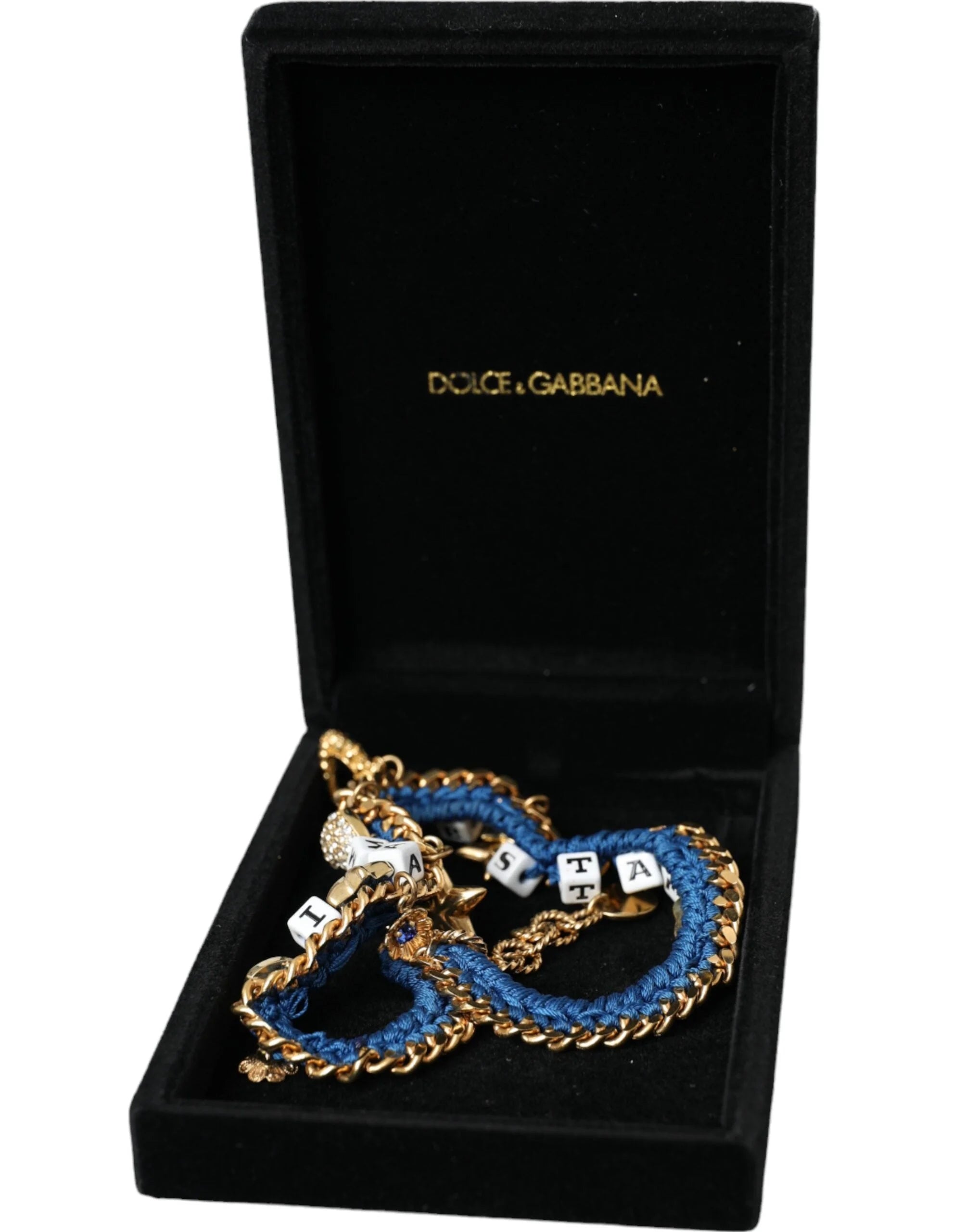 Dolce & Gabbana Gold Tone Brass Chain Iam The Star Bracelet - Bracelets