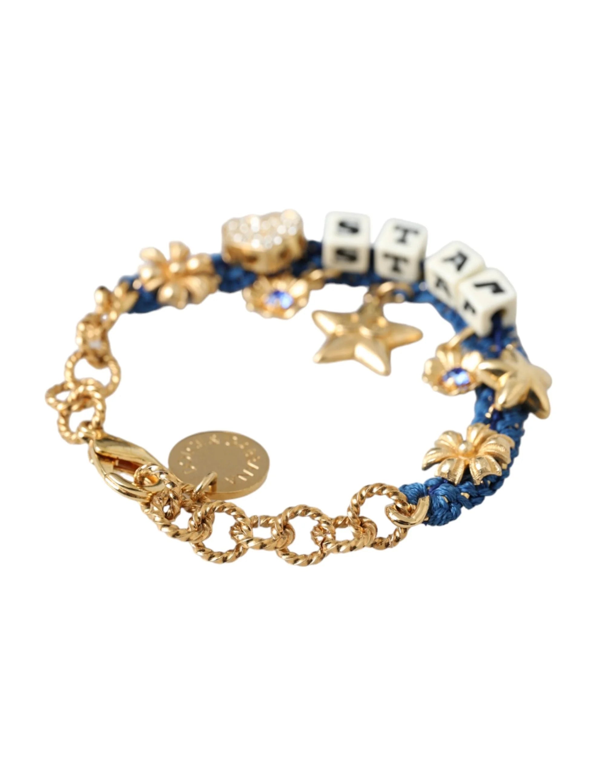 Dolce & Gabbana Gold Tone Brass Chain Star Fashion Bracelet - Bracelets