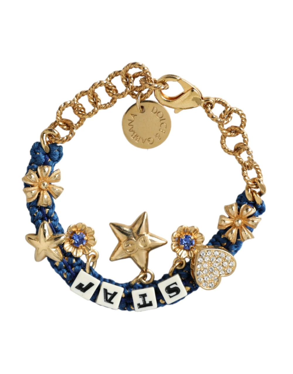 Dolce & Gabbana Gold Tone Brass Chain Star Fashion Bracelet - Bracelets