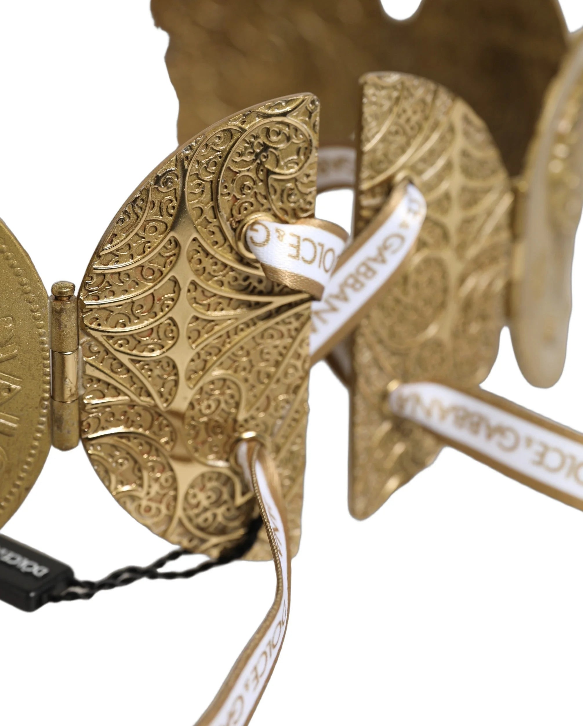 Dolce & Gabbana Gold Tone Brass Coin Metal Waist Cintura Belt - 75 cm / 30 Inches