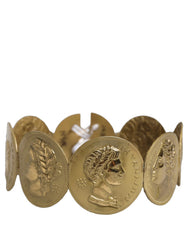 Dolce & Gabbana Gold Tone Brass Coin Metal Waist Cintura Belt - 75 cm / 30 Inches