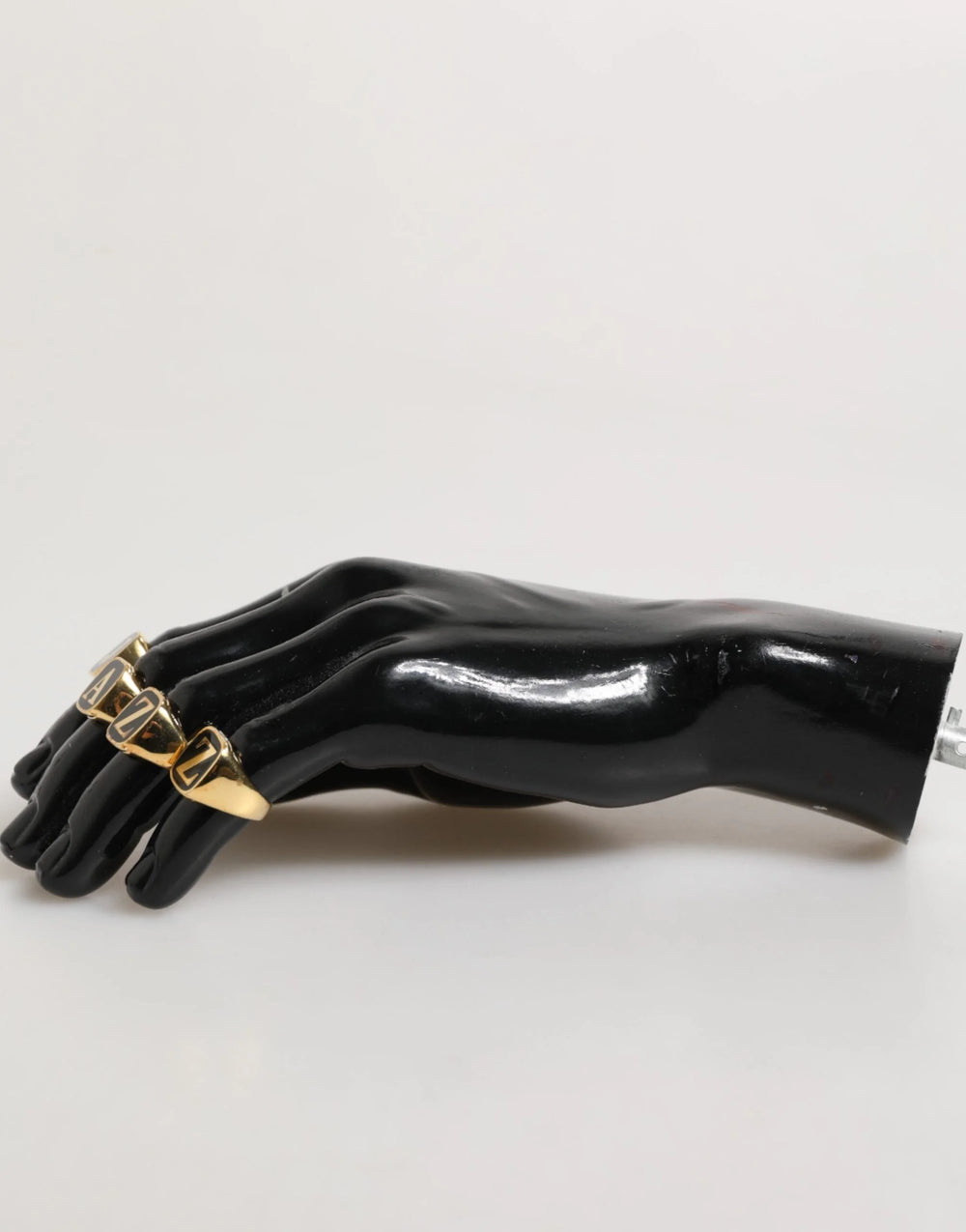 Dolce & Gabbana Gold Tone Brass JAZZ Letter Set 4 Pieces Adjustable Ring - Rings