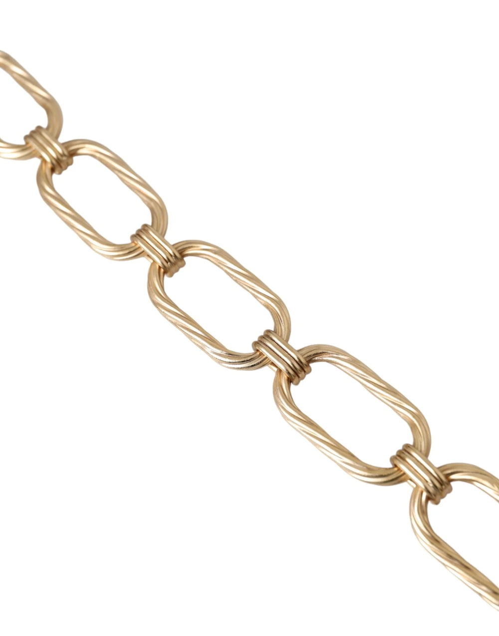 Dolce & Gabbana Gold Tone Brass Large Link Chain Jewelry Necklace - Necklaces