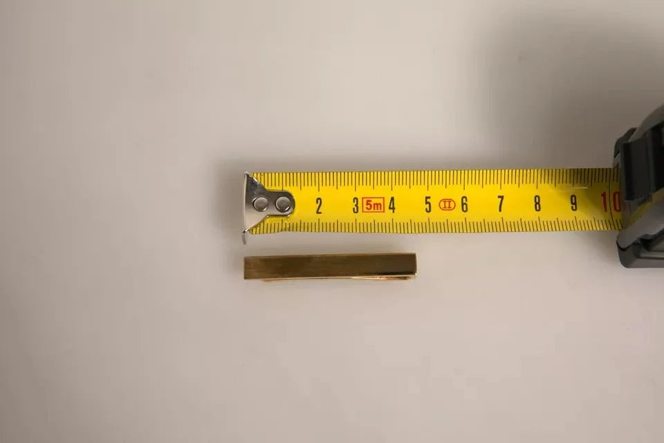 Dolce & Gabbana Gold Tone Brass Logo Branded Tie Clip Bar - Tie Clips