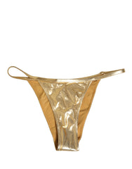 Dolce & Gabbana Bas de Maillot Bikini en Polyester Logo Doré - IT3 | M