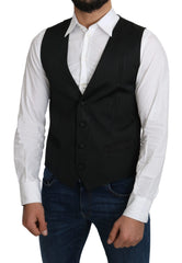 Dolce & Gabbana Gray 100% Silk Formal Coat Vest - IT46 | S - Vests