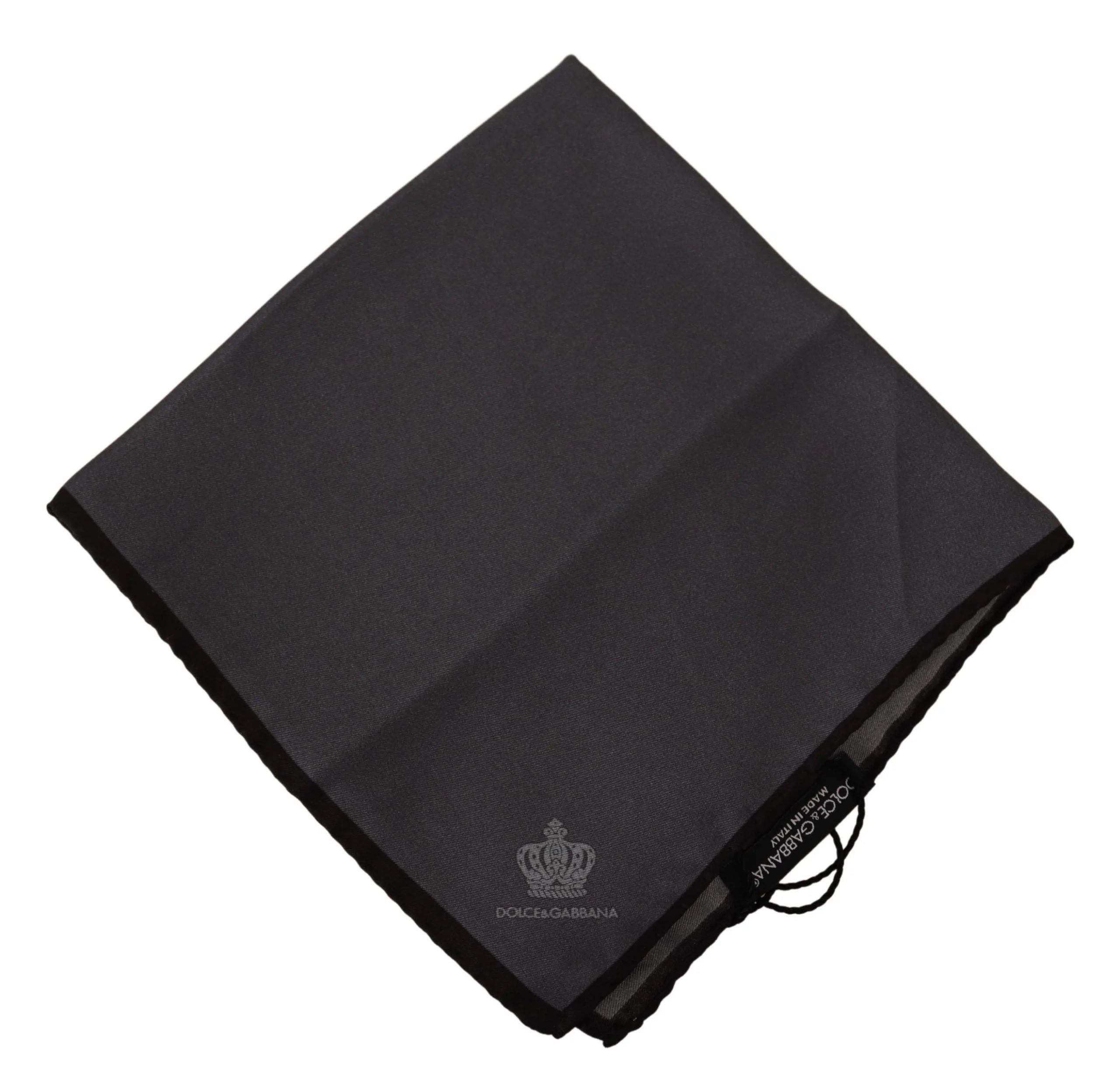 Dolce & Gabbana Gray 100% Silk Square Handkerchief Gray 100% Silk Square Handkerchief - Handkerchiefs