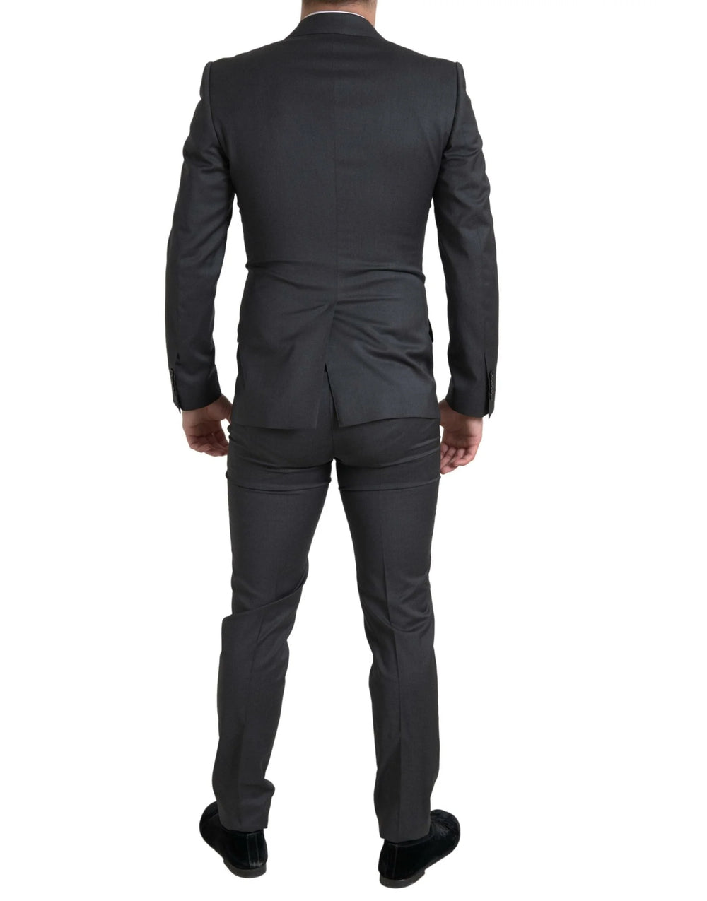 Dolce & Gabbana Gray 2 Piece Double Breasted SICILIA Suit - IT46 | S - Pant Suits