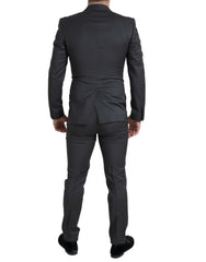 Dolce & Gabbana Gray 2 Piece Double Breasted SICILIA Suit - IT46 | S - Pant Suits
