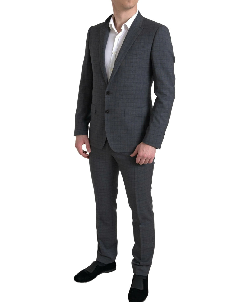 Dolce & Gabbana Gray 2 Piece Single Breasted MARTINI Suit - Pant Suits