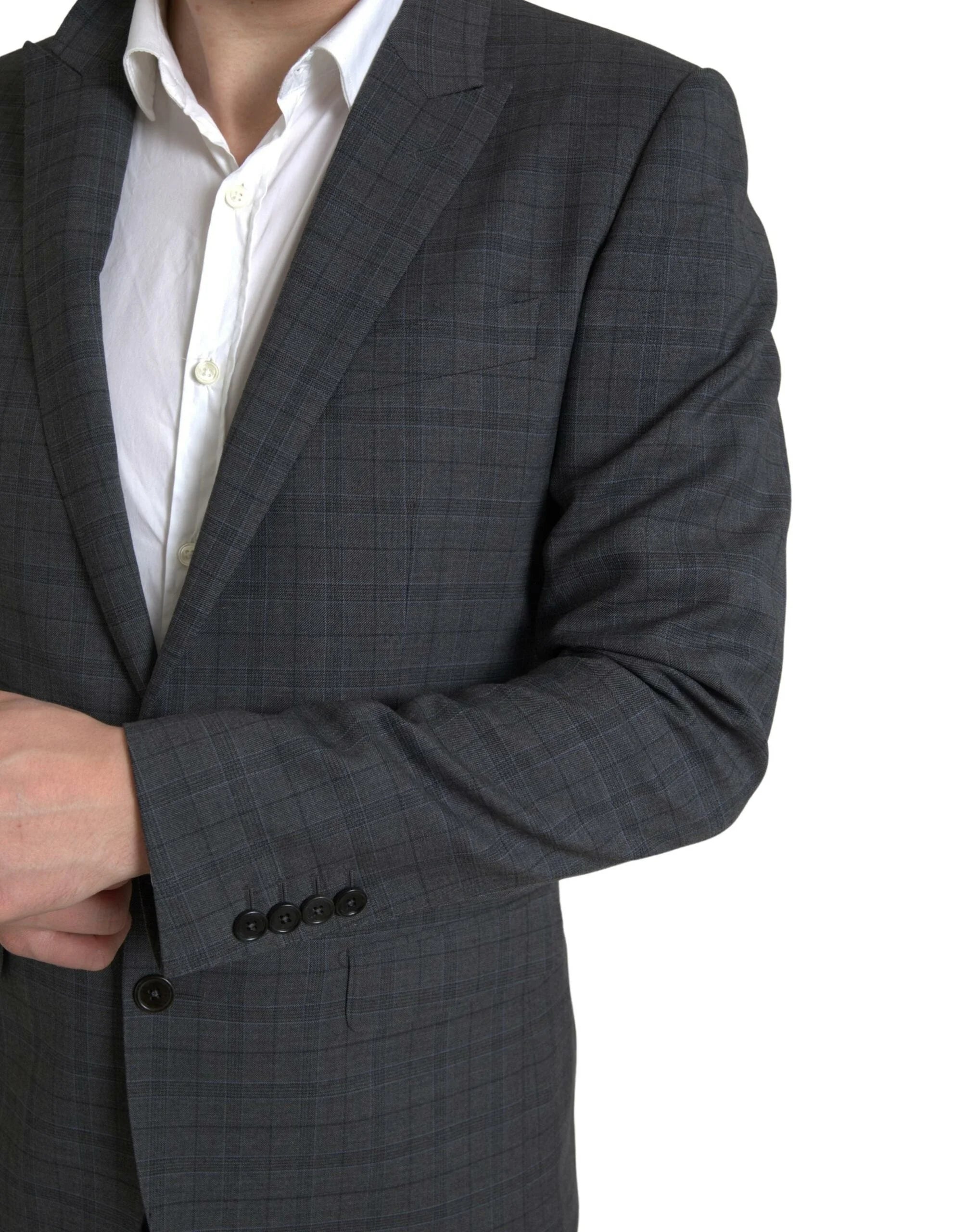 Dolce & Gabbana Gray 2 Piece Single Breasted MARTINI Suit - Pant Suits