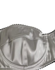 Dolce & Gabbana Gray Acetate Stretch Balconcino Bra Underwear - IT2 | S - Bras