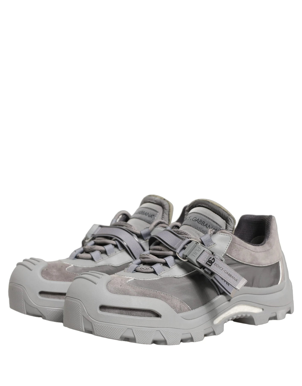 Zapatillas deportivas para hombre Dolce & Gabbana, cuero Airmaster panelado, gris - EU44/US11