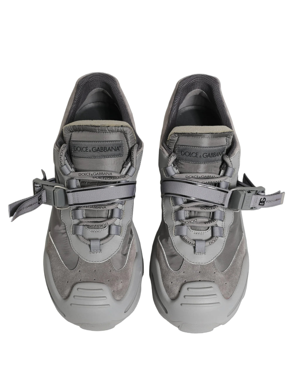 Zapatillas deportivas para hombre Dolce & Gabbana, cuero Airmaster panelado, gris - EU44/US11