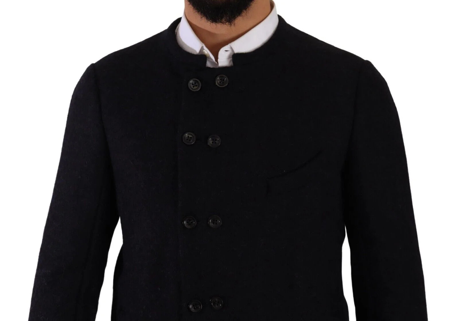 Dolce & Gabbana Gray Alpaca Button Down Men Coat Jacket - IT48 | M - Sport Jackets