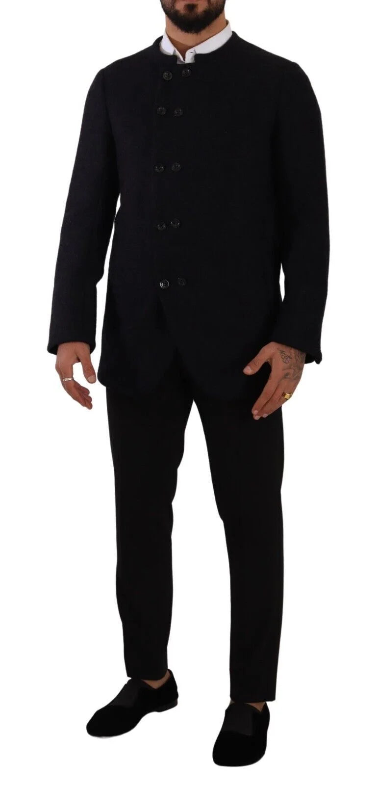 Dolce & Gabbana Gray Alpaca Button Down Men Coat Jacket - IT48 | M - Sport Jackets