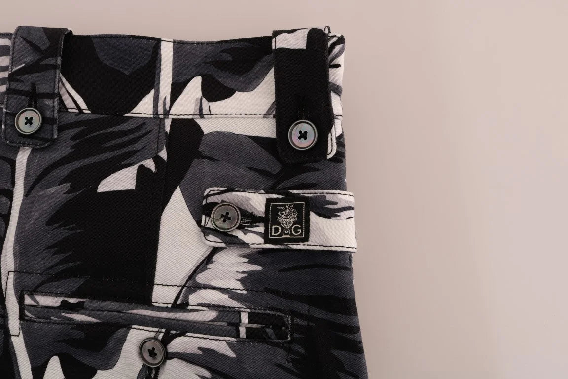 Dolce & Gabbana Gray Banana Leaf Cotton Pants - IT50 | L - Trousers