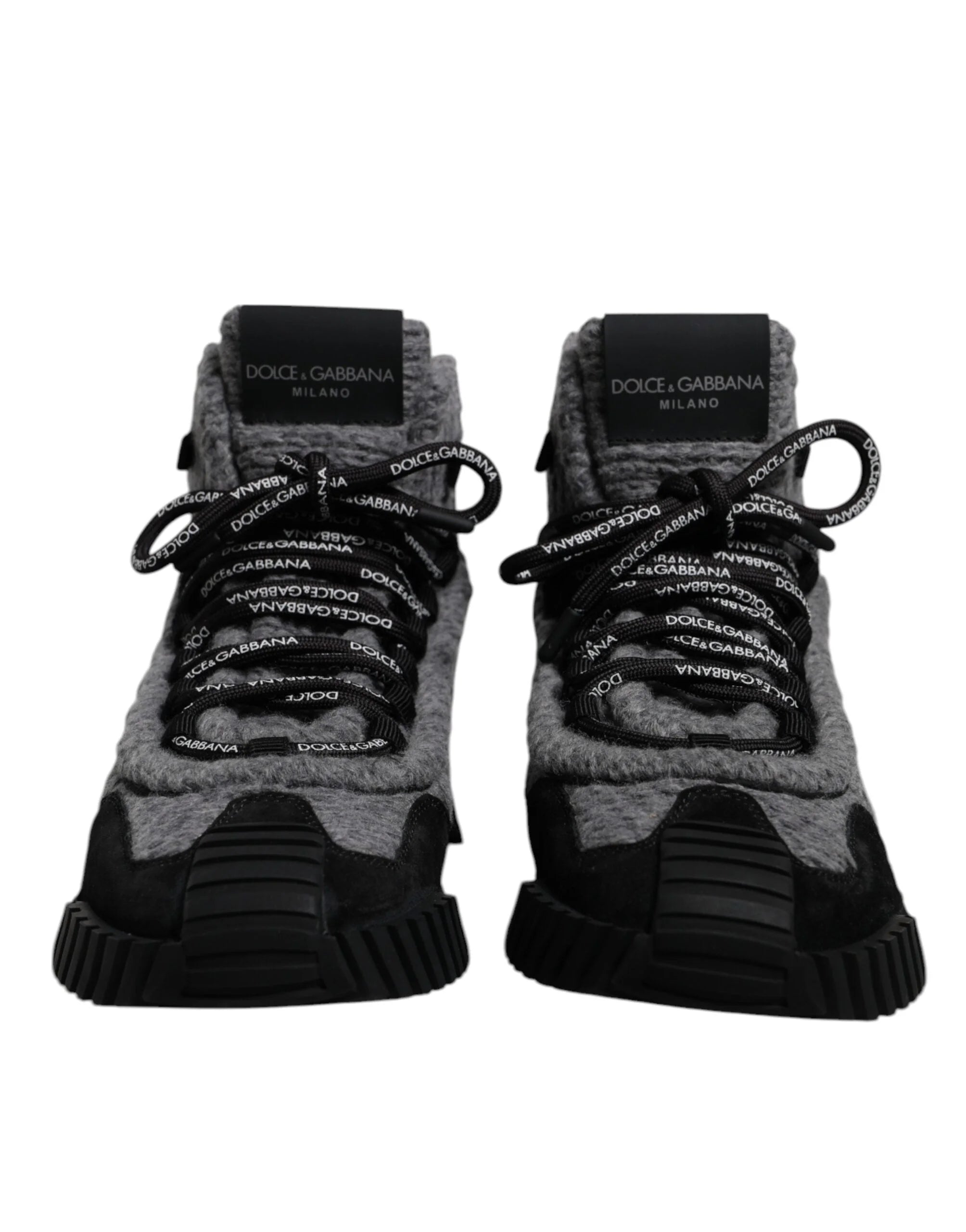 Dolce & Gabbana Gray Black NS1 High Top Boots Sneakers Shoes - EU37.5/US7 - Sneakers